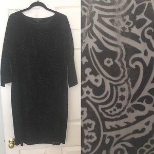 Preston + York Velvet Paisley Sheath Dress